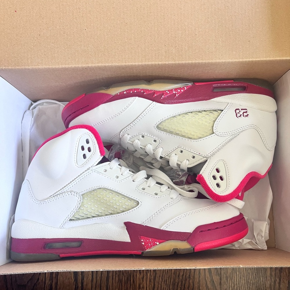 SOLD Jordan Kids Sneakers White and Pink